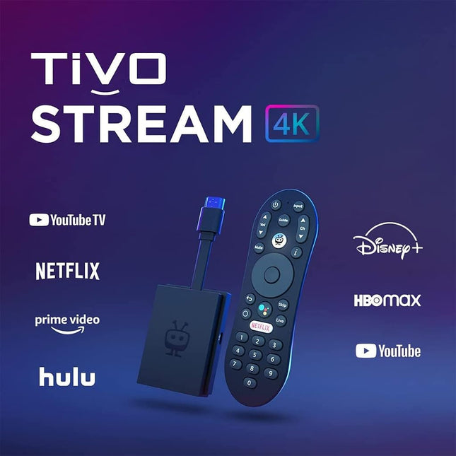 TiVo Stream 4K – Every Streaming App and Live TV on One Screen – 4K UHD, Dolby Vision HDR and Dolby Atmos Sound – Powered by Android TV – Plug-In Smart TV