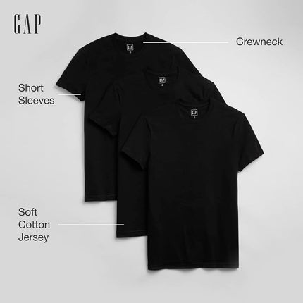 GAP Men's 3-Pack Crew Neck Tee T-Shirt, Optic White, Large