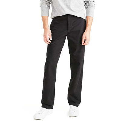 Dockers Pantalón chino de ajuste clásico para hombre, negro mineral, 32W x 32L