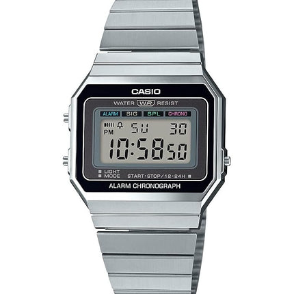 Casio Men'S A700W-1Acf Classic Digital Display Quartz Watch 35.5 Mm Silver