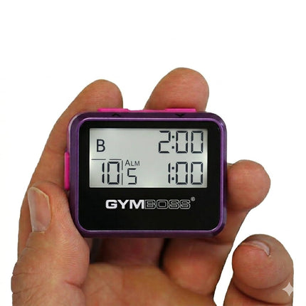 Gymboss Interval Timer and Stopwatch - VIOLET / PINK METALLIC GLOSS
