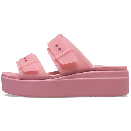 Crocs Sandalias de cuña baja Brooklyn Buckle para mujer, Rosette, 7 UK
