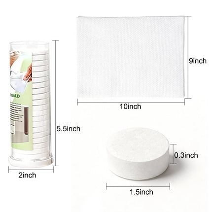LiveFull Towel Refills for Hot Face Towel Heater Machine, 60 Pcs Disposable Compressed Face Towels for Smart Towel Warmer, 3 Buckets, 20 Pcs Per Bucket