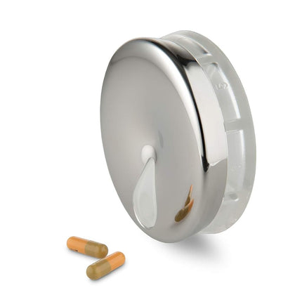Alessi YoYo 3/4-inch (19-mm) BM08 Stainless Steel Pill Box