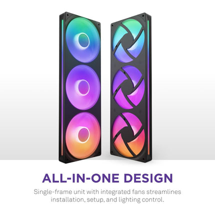 NZXT F360 RGB Core - 360mm Single-Frame RGB Fan Unit - Black