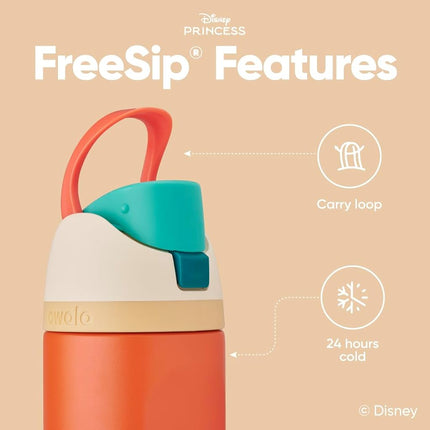 Owala Disney Princess FreeSip Insulated Water Bottle - 710ml (24oz) Moana