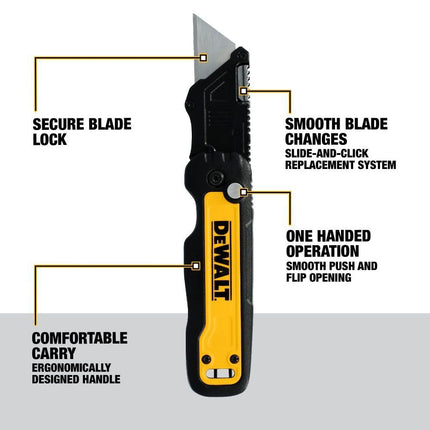 DEWALT Push and Flip Folding Utility Knife (DWHT10991)