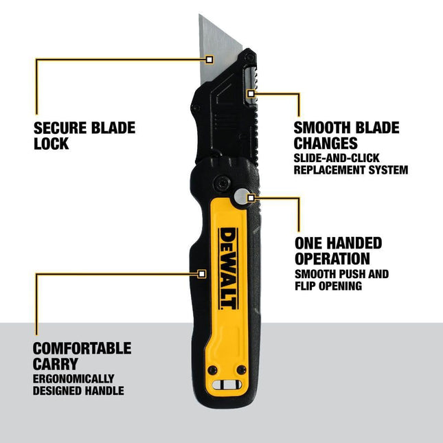 DEWALT Push and Flip Folding Utility Knife (DWHT10991)