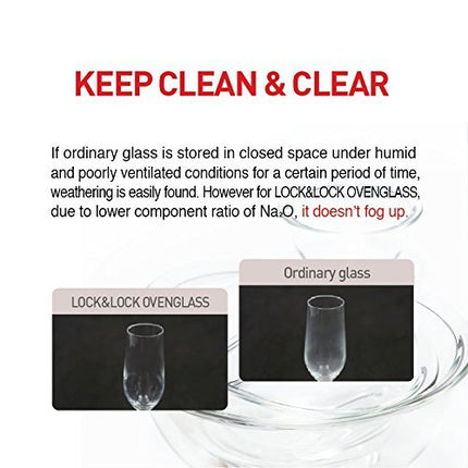 Recipiente de vidrio Lock & Lock Purely Better para alimentos con tapa de ventilación de vapor, redondo de 946 ml, transparente