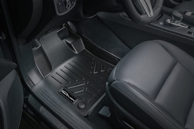 SMARTLINER Tapis de sol toutes saisons sur mesure 2 rangées et ensemble de tapis de coffre noirs compatibles avec Infiniti QX50 2019-2023