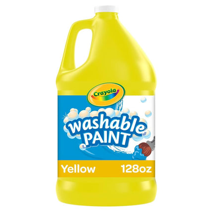 Crayola Washable Yellow Paint, 1 Gallon Size, Painting Supplies in Bulk