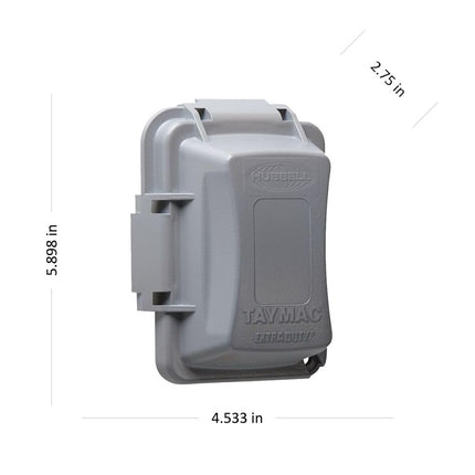 Hubbell-Bell MM420G Bell 1-Gang Non-Metallic Weatherproof in-Use Cover, Gray