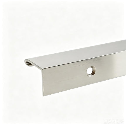 LC LICTOP Edge Pull Handles, 300mm/11.8" Edge Finger Tab Handle for Caibnets Drawer Closet Door Wardrobe Cupboard, 224mm/8.8" Hole Spacing, 6 Pcs Nickel Edge Pulls