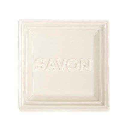 Jabón de Marsella de cerámica de Pre de Provence de aceite de oliva, mantiene la pastilla seca y protege las encimeras, cuadrado de 10,9 cm