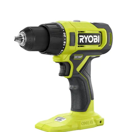 RYOBI ONE+ Taladro/Atornillador inalámbrico de 18 V y 1/2 pulg. (solo herramienta) PCL206B Negro Verde