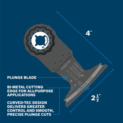 BOSCH Bosch OSL212F Starlock Oscillating Multi Tool Bi-Metal Plunge Cut Blade, 2-1/2" Width (-P)