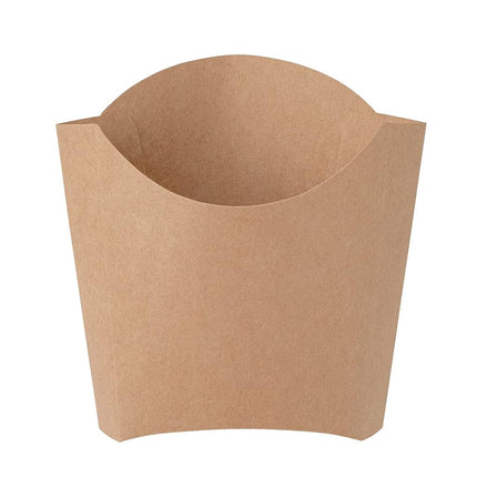 Bio Tek 4.5 x 3.2 x 3.9 Inch French Fry Cup, 100 Disposable Snack Cups - Stackable, Sustainable, Kraft Paper 3 Ounce Fry Holder, for Fries, Onion Rings, Popcorn, or Cookies - Restaurantware