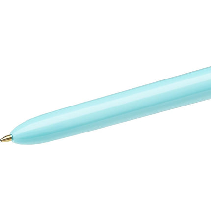 BIC 4 Colours Fun Pastel Barrel Ballpoint Pens, Multicolour Ink, Box of 12
