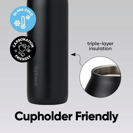 Owala FreeSip Twist Insulated Stainless Steel Water Bottle with Straw for Sports and Travel, BPA-Free, 24-oz, Teen Spirit
