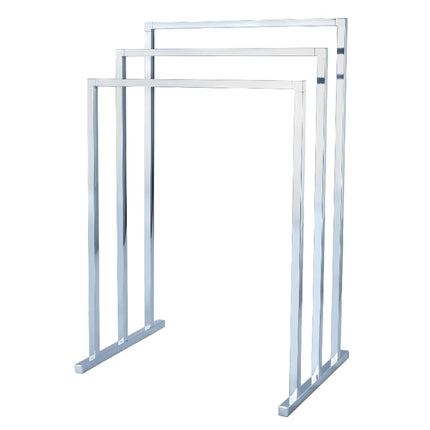 KINGSTON BRASS SCC8281 Porte-serviettes sur pied à 3 niveaux en acier, Chrome poli