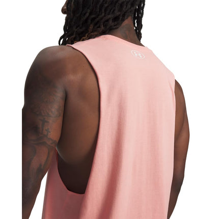 Under Armour Men's Sportstyle Left Chest Cut-Off T-Shirt, (603) Posh Pink / / Posh Pink, XS