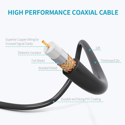Nestetr Amplified HD Digital TV Antenna, 300 Miles Long Range Reception Indoor HDTV Antenna with Amplifier, Support 4K 1080P VHF UHF TV Channels and All TV Black, CS8058-Bhb4