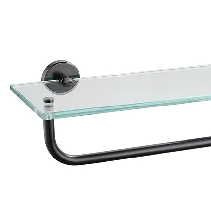 JQK TGS100-ORB Bronze Tempered Glass Bathroom Shel