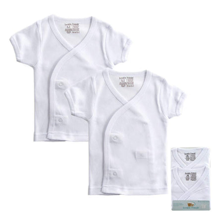 Luvable Friends Baby Side Snap Shirts, White Short