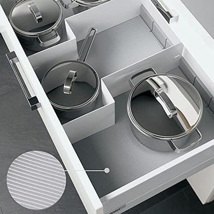 Refrigerator Liners, Shelf Liners for Kitchen Cabinet, Washable Oil-Proof for Drawer, Shelves, Storage, 12 Inches x 20 FT, Non-Slip (12 Inches x 20 FT x 2 Rolls)