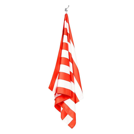 Dock & Bay Beach Towel - Quick Dry, Sand Free - Compact, Lightweight - 100% Recycled - Includes Bag - Cabana - Waikiki Coral Red - Extra Large (200x90cm, 78x35)