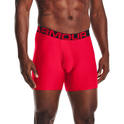 Bóxers Under Armour Tech para hombre de 6 pulgadas (paquete de 2) - Rojo - XXXXL