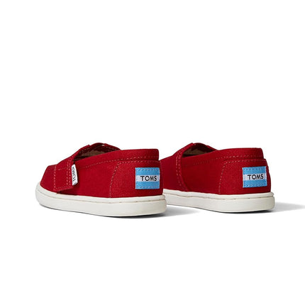 TOMS Unisex Kids Tiny Alpargata Loafer Flat, Red, 1.5 UK Child
