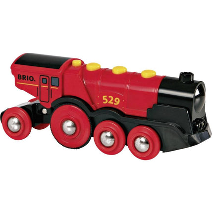 BRIO World Mighty Red Locomotive Battery Powered Toy Train for Kids Age 3 Years Up - Railway Set Accessories & Add Ons
