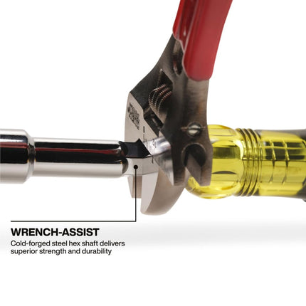 Klein Tools 65413MAGM Metric Magnetic Color-Coded Nut Driver, Hollow-Shaft, Heavy-Duty 13 mm Hex, Pass-Through Design, 6-Point Socket, and Cushion-Grip Handle