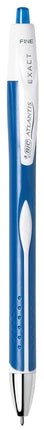 BIC - Atlantis Exact Retractable Ball Pen, Fine Point (0.7 mm), Blue - 3 Pens