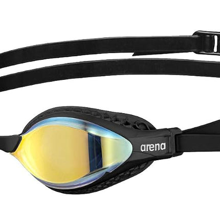 ARENA Cobra Core Swipe Mirror Unisex Adult Racing Swimming Goggles, Swimming Pool Goggles with Curved Mirror Lenses, Anti-Fog, UV Protection, 5 Interchangeable Nose Bridges