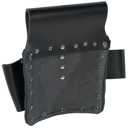 Pocket Tool Pouch, Leather, Tunnel Loop Belt Connection, Black