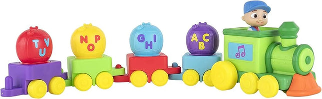 CoComelon Musical Alphabet Train with JJ - Features Alphabet Train with Music, Sounds & Phrases - 4 Alphabet Wagons, 1 JJ Conductor Figure - Plays Clips of ‘ABC Song’ - Toys for Kids and Preschoolers