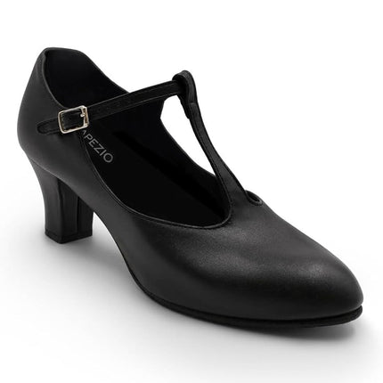 Capezio Jr. Footlight T-Strap Character Shoe, Caramel, 11.5 M