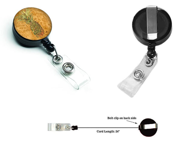Caroline's Treasures Pineapple Retractable Badge Reel, Multicolor (8654BR)