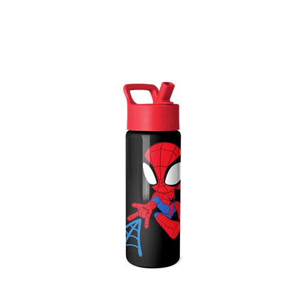 Simple Modern Spiderman Kids Water Bottle with Straw Lid | Marvel Insulated Stainless Steel Reusable Tumbler Gifts for School, Toddlers, Boys | Summit Collection | 18oz, Spidey Kid