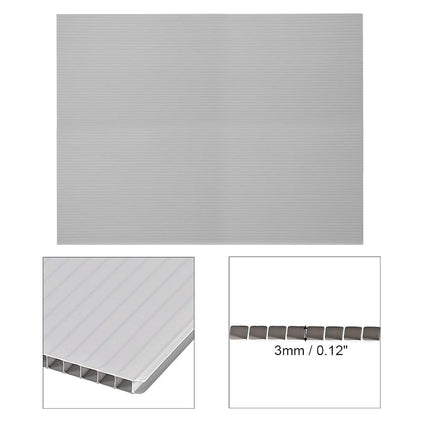 uxcell Corrugated Plastic Sheets,3mm Gray Blank Yard Lawn Signs,12 Inch x 16 Inch,Waterproof Sign Blank Board 5pcs
