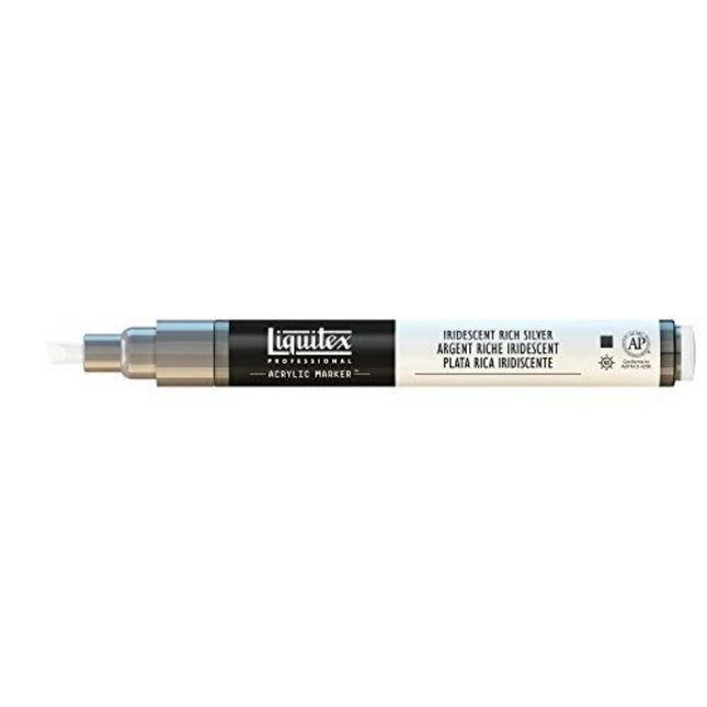 Rotulador de pintura fina profesional Liquitex, plata rica iridiscente