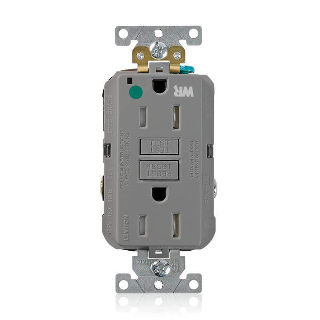 Leviton GFWT1-HGG 15A-125V Extra-Heavy Duty Hospit