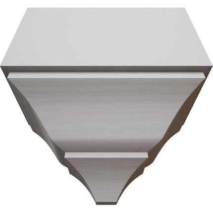 3 5/8"P x 7 1/4"W x 7 1/2"H Americraft Solid Paint Grade Wood Universal Mid Crown Moulding Coupler Block for Profiles up to 4"H x 3 5/8"P, Primed Pine