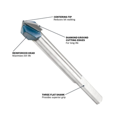 BOSCH GT300 1/4inch Carbide Tipped Glass