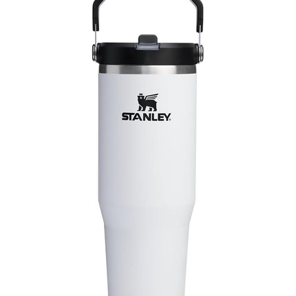 STANLEY IceFlow 2.0 Flip Straw Tumbler with Handle 30 oz | Twist On Lid and Flip Up Straw | Leakproof Water Bottle | Insulated Stainless Steel | BPA-Free | Chalk