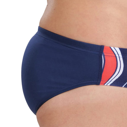 ARENA Marbled Multi 128 Swimming Trunks Navy-Red