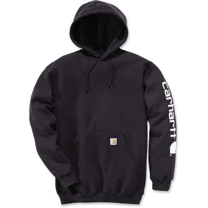 Carhartt Men's Loose Fit Midweight Logo Sleeve Graphic Sweatshirt, Black, L