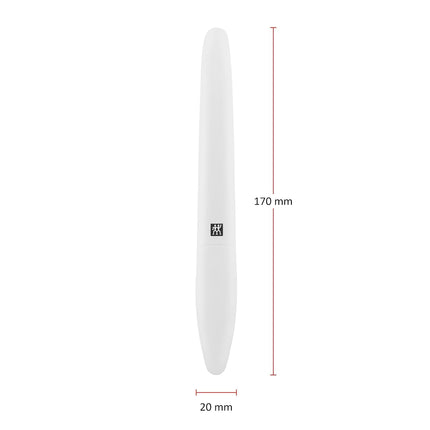 ZWILLING Ceramic Nail File (Coarse and Fine-Grained File Surfaces for Sensitive Nails with Protective Cap) Premium White 170mm